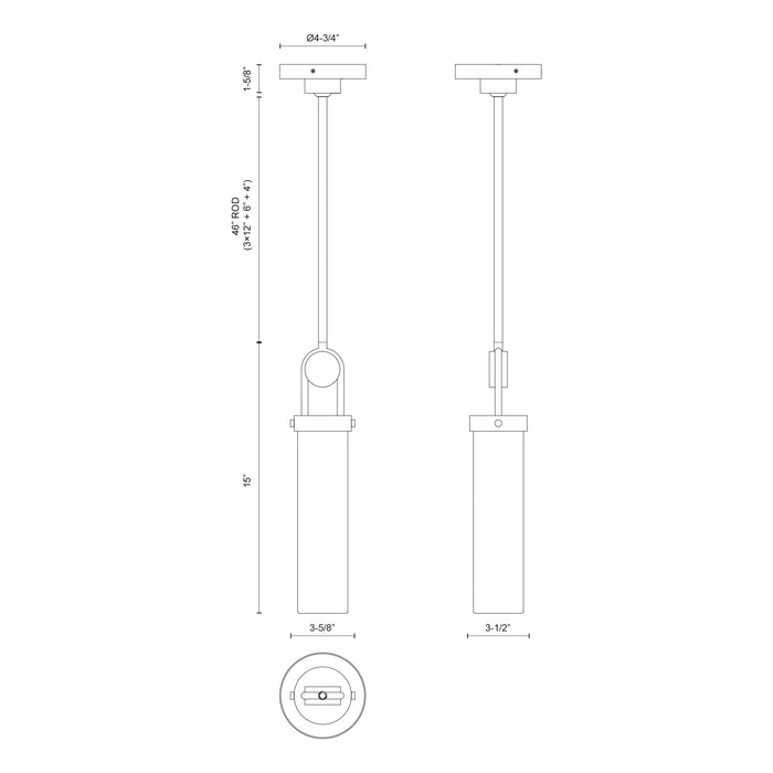 Wynwood One Light Pendant Urban Bronze/Glossy Opal-Mini Pendants-Alora-Lighting Design Store