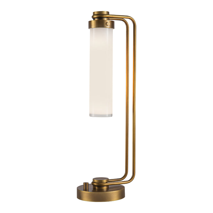 Wynwood One Light Table Lamp Vintage Brass/Glossy Opal-Lamps-Alora-Lighting Design Store