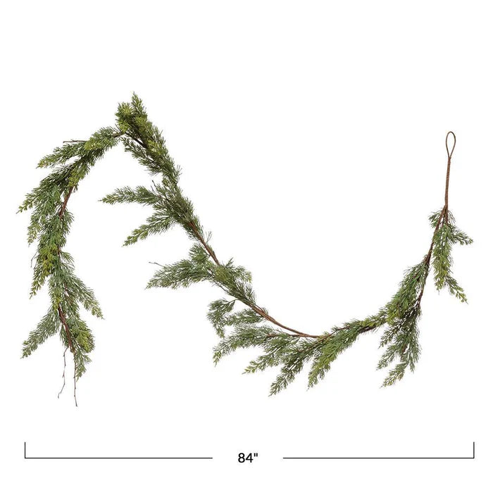 Faux Cedar Garland, Lifelike Holiday Greenery-Home Accents-Creative Co-op-Lighting Design Store