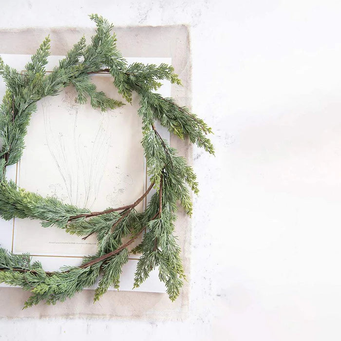 Faux Cedar Garland, Lifelike Holiday Greenery-Home Accents-Creative Co-op-Lighting Design Store
