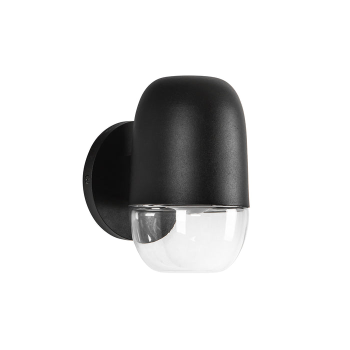 Yara LED Exterior Wall Mount Black/Clear Glass-Exterior-Kuzco Lighting-Lighting Design Store