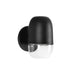 Yara LED Exterior Wall Mount Black/Clear Glass-Exterior-Kuzco Lighting-Lighting Design Store