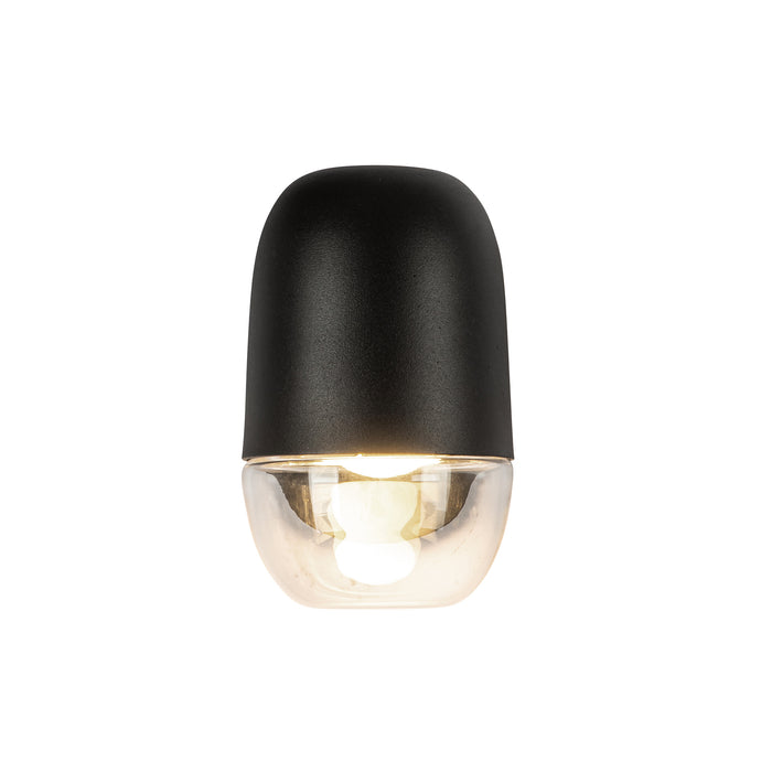 Yara LED Exterior Wall Mount Black/Clear Glass-Exterior-Kuzco Lighting-Lighting Design Store