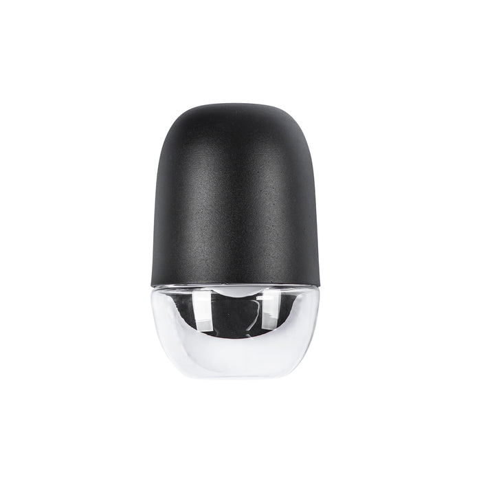 Yara LED Exterior Wall Mount Black/Clear Glass-Exterior-Kuzco Lighting-Lighting Design Store