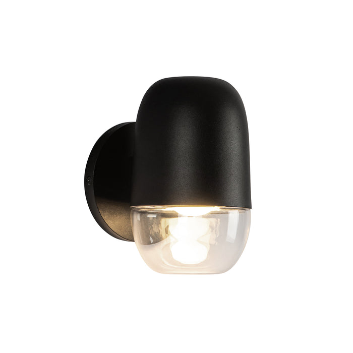 Yara LED Exterior Wall Mount Black/Clear Glass-Exterior-Kuzco Lighting-Lighting Design Store