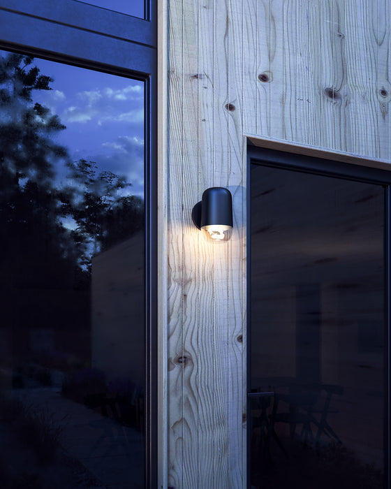 Yara LED Exterior Wall Mount Black/Clear Glass-Exterior-Kuzco Lighting-Lighting Design Store