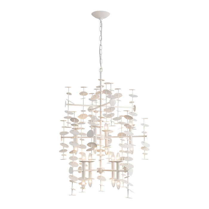 Yukari 16 Light Chandelier Matte White-Large Chandeliers-Alora-Lighting Design Store