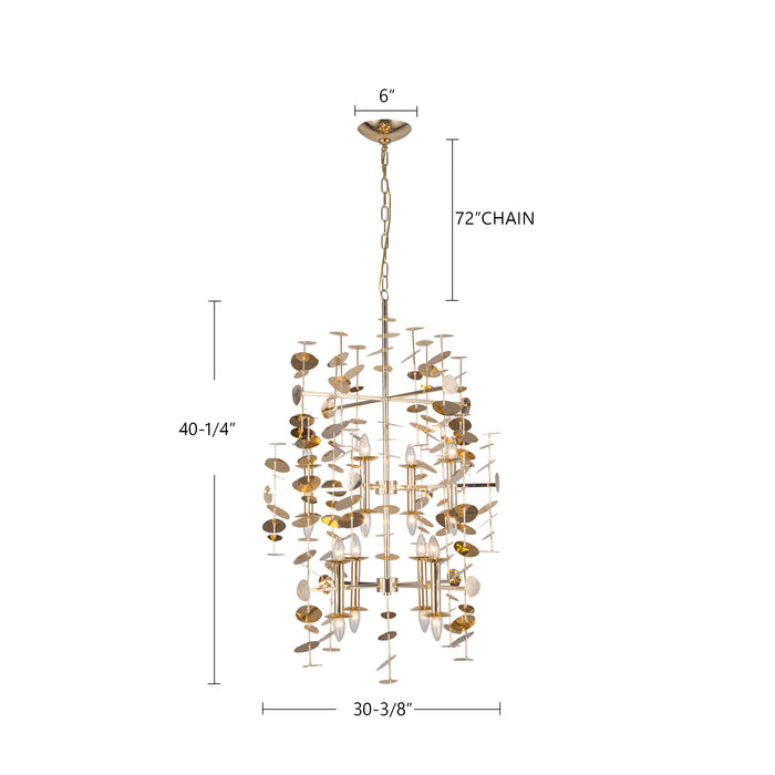 Yukari 16 Light Chandelier Matte White-Large Chandeliers-Alora-Lighting Design Store