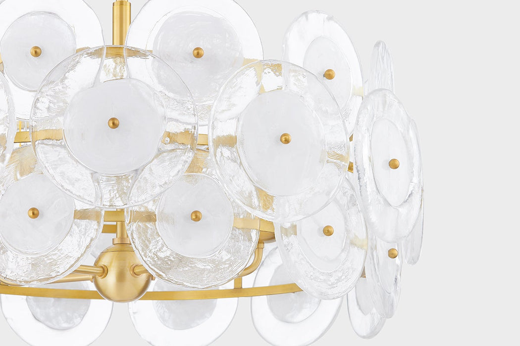 Zoella Five Light Chandelier Aged Brass