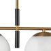 Zuri Four Light Linear Pendant Brushed Gold/Opal Glass-Linear/Island-Alora-Lighting Design Store