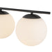 Zuri Four Light Linear Pendant Matte Black/Opal Glass-Linear/Island-Alora-Lighting Design Store