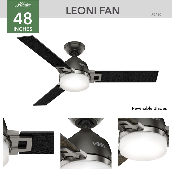 Leoni 48" Ceiling Fan-Fans-Hunter-Lighting Design Store