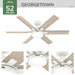 Georgetown 52"Ceiling Fan-Fans-Hunter-Lighting Design Store