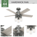 Hardwick 44" Ceiling Fan-Fans-Hunter-Lighting Design Store
