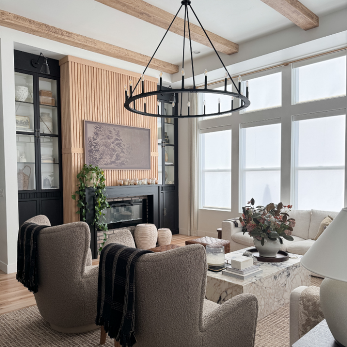 Pearson 20 Light Chandelier Black Iron