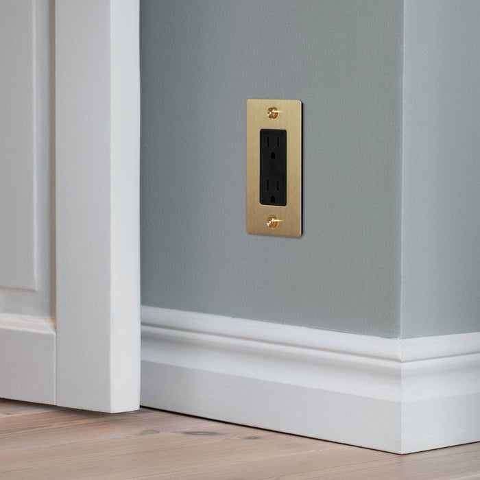 Duplex Outlet Brass-Controls-Buster + Punch-Lighting Design Store