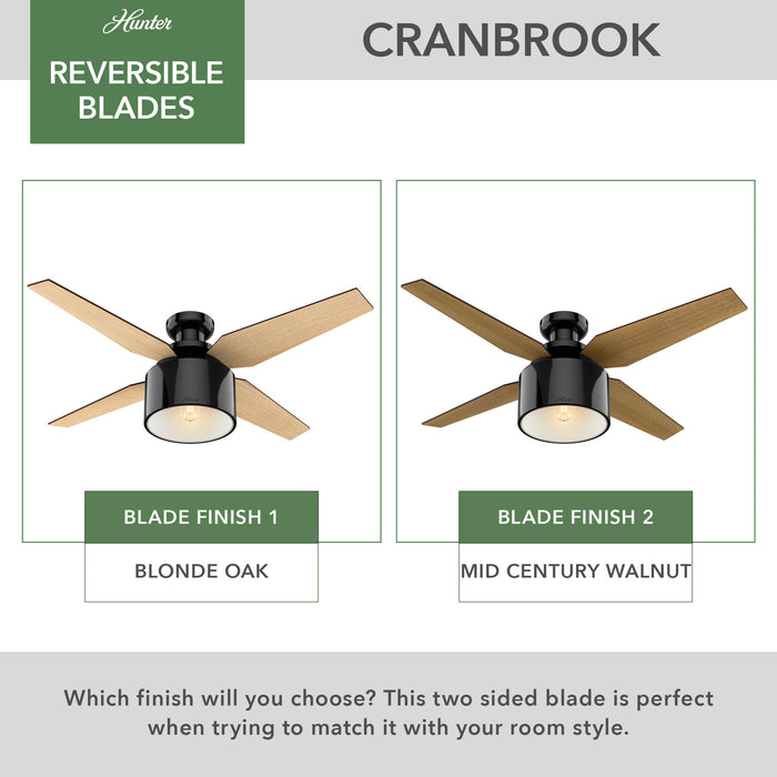 Cranbrook 52" Ceiling Fan-Fans-Hunter-Lighting Design Store