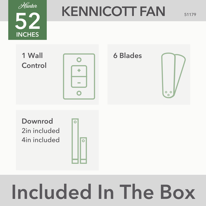Kennicott 52" Ceiling Fan-Fans-Hunter-Lighting Design Store