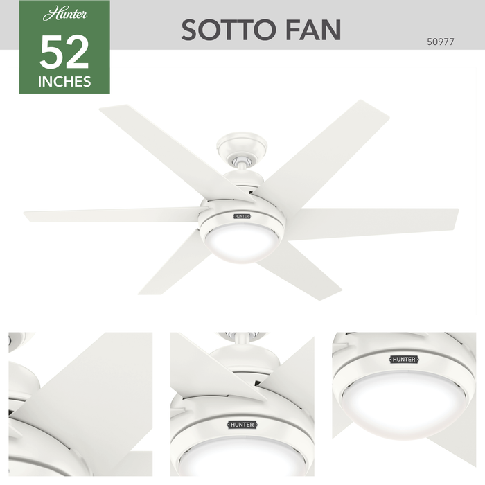 Sotto 52" Ceiling Fan-Fans-Hunter-Lighting Design Store