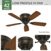 Low Profile 42" Ceiling Fan-Fans-Hunter-Lighting Design Store