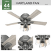 Hartland 44" Ceiling Fan-Fans-Hunter-Lighting Design Store
