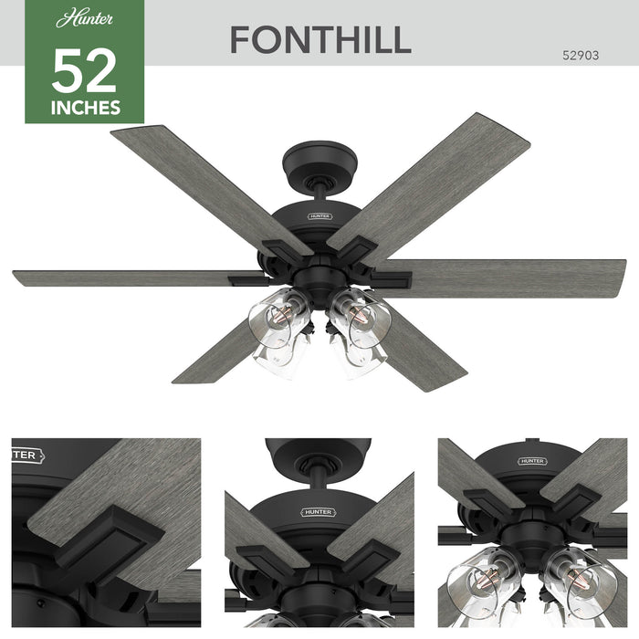 Fonthill 52"Ceiling Fan-Fans-Hunter-Lighting Design Store