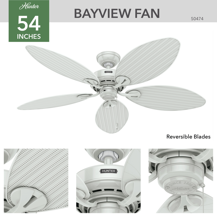 Bayview 54" Ceiling Fan-Fans-Hunter-Lighting Design Store