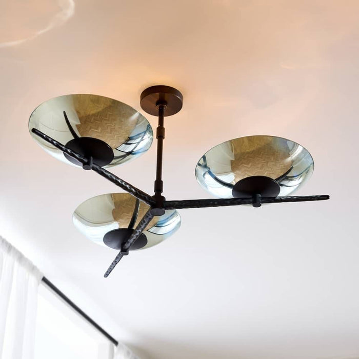 Mason Nine Light Chandelier Natural Iron-Large Chandeliers-Arteriors-Lighting Design Store