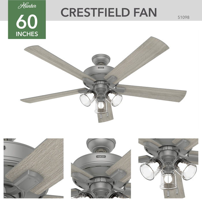 Crestfield 60" Ceiling Fan-Fans-Hunter-Lighting Design Store