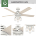 Hardwick 52" Ceiling Fan-Fans-Hunter-Lighting Design Store