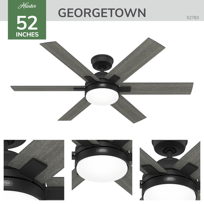 Georgetown 52"Ceiling Fan-Fans-Hunter-Lighting Design Store
