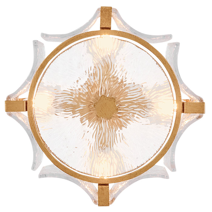 Florian LED Semi-Flush Mount Distressed Brass-Semi-Flush Mts.-Fredrick Ramond-Lighting Design Store