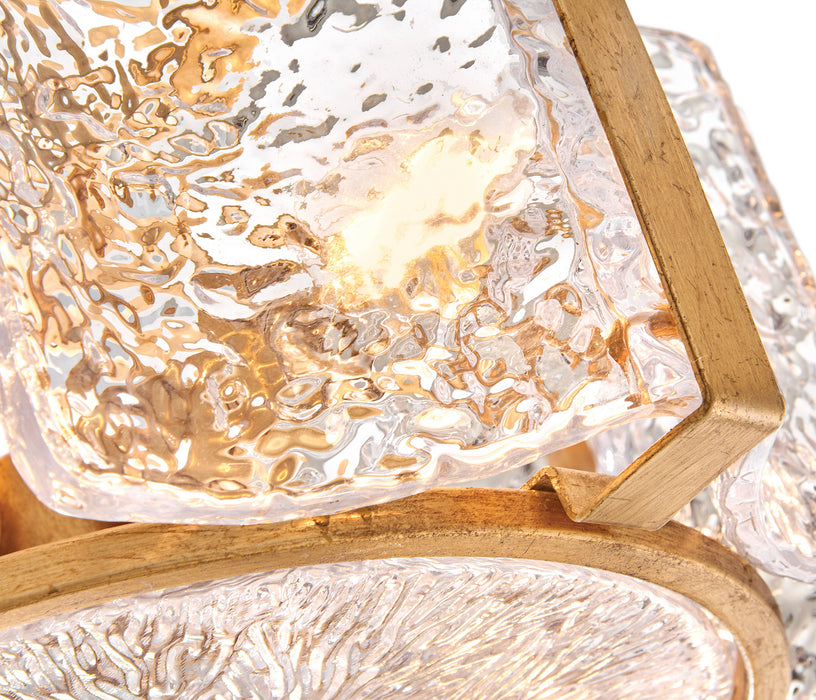 Florian LED Semi-Flush Mount Distressed Brass-Semi-Flush Mts.-Fredrick Ramond-Lighting Design Store