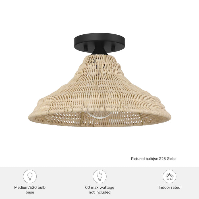 Agoura One Light Flush Mount-Semi-Flush Mts.-Hunter-Lighting Design Store