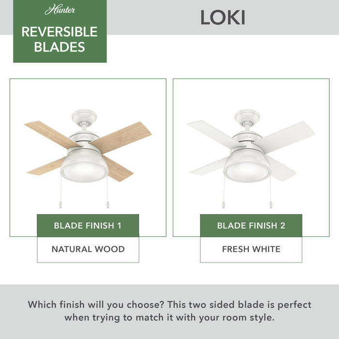 Loki 36" Ceiling Fan-Fans-Hunter-Lighting Design Store