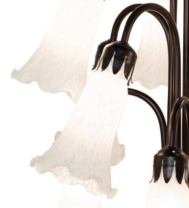 Meyda Tiffany - 15889 - 12 Light Floor Lamp - White - Mahogany Bronze