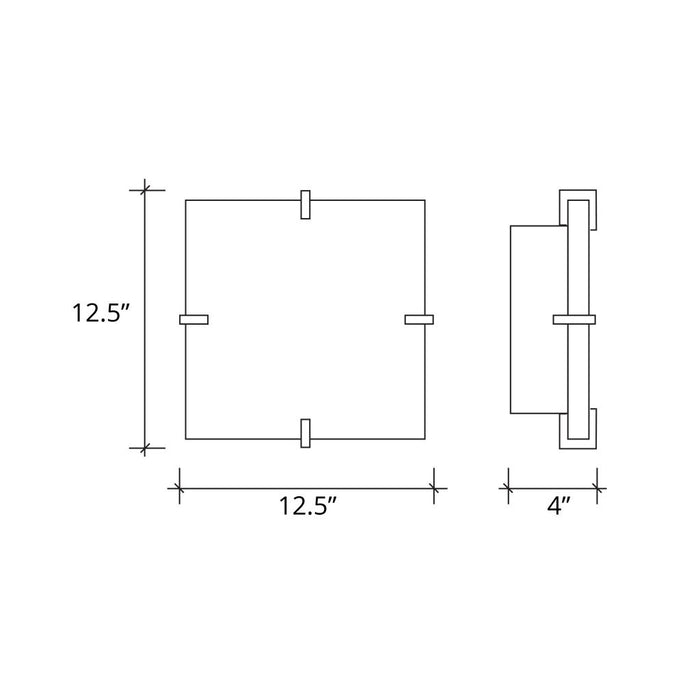 Justice Designs - CLD-5555-DBRZ - LED Flush-Mount - Clouds - Dark Bronze