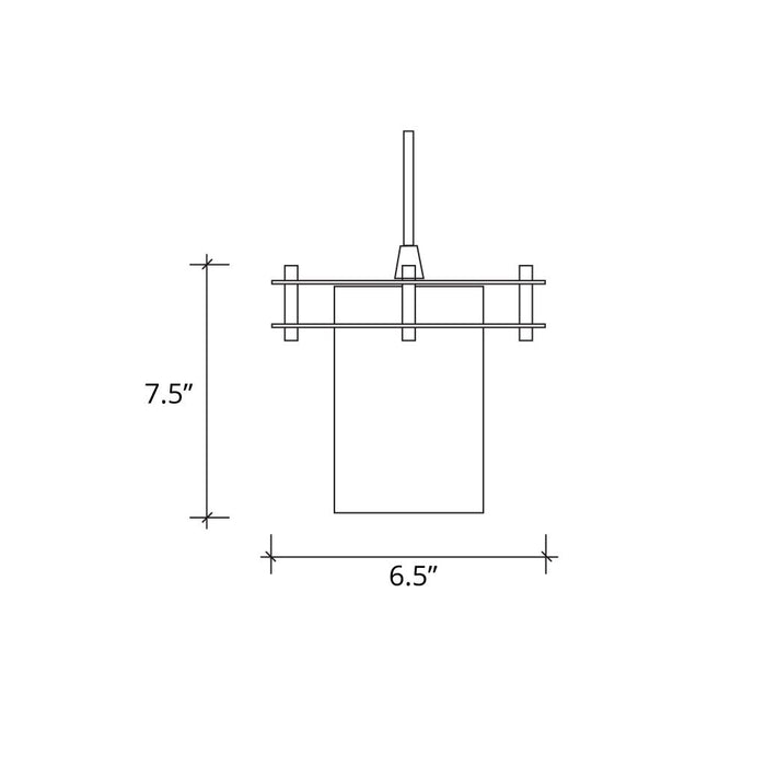 Justice Designs - FAL-8165-15-DBRZ-BKCD - One Light Pendant - LumenAria - Dark Bronze