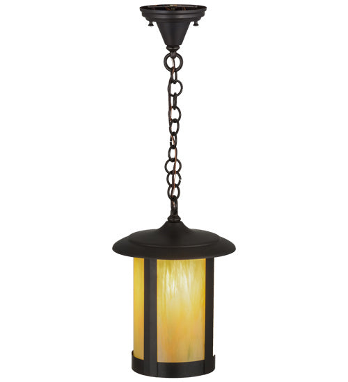 Meyda Tiffany - 3434 - One Light Pendant - Fulton - Craftsman Brown