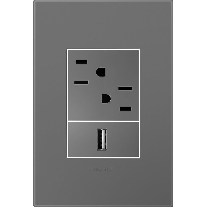 Legrand - AWP1G3MG4 - Gang Wall Plate - Adorne - Magnesium