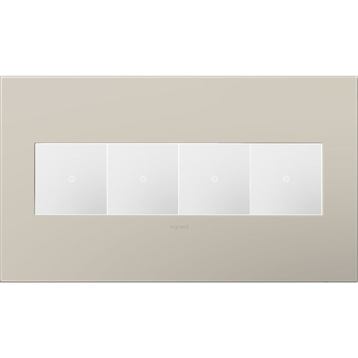 Legrand - AWP4GGG4 - Gang Wall Plate - Adorne - Greige