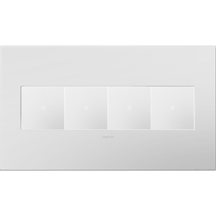 Legrand - AWP4GPW4 - Gang Wall Plate - Adorne - Powder White