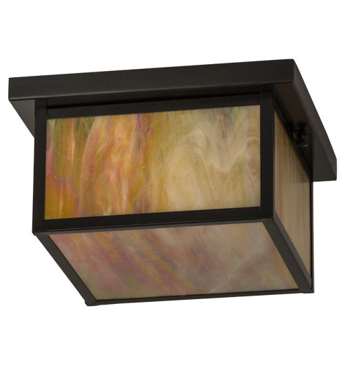 Meyda Tiffany - 4782 - Two Light Flushmount - Hyde Park - Craftsman Brown