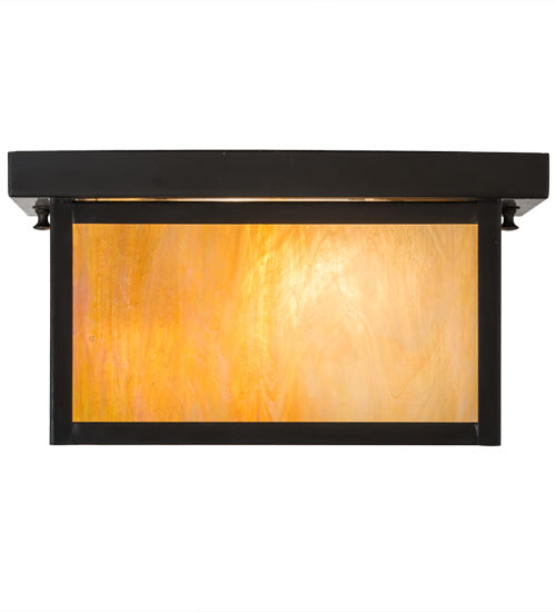 Meyda Tiffany - 4782 - Two Light Flushmount - Hyde Park - Craftsman Brown