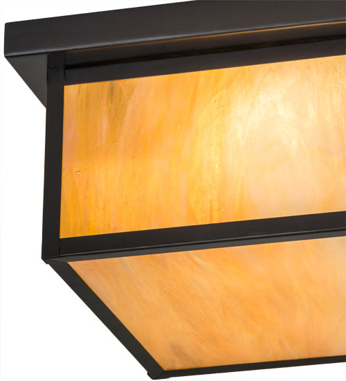 Meyda Tiffany - 4782 - Two Light Flushmount - Hyde Park - Craftsman Brown