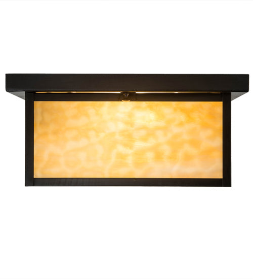 Meyda Tiffany - 4818 - Two Light Flushmount - Hyde Park - Craftsman Brown