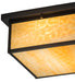 Meyda Tiffany - 4818 - Two Light Flushmount - Hyde Park - Craftsman Brown