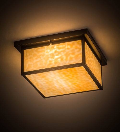 Meyda Tiffany - 4818 - Two Light Flushmount - Hyde Park - Craftsman Brown