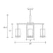 Justice Designs - PNA-7510W-SAWT-NCKL - LED Outdoor Chandelier - Porcelina - Brushed Nickel