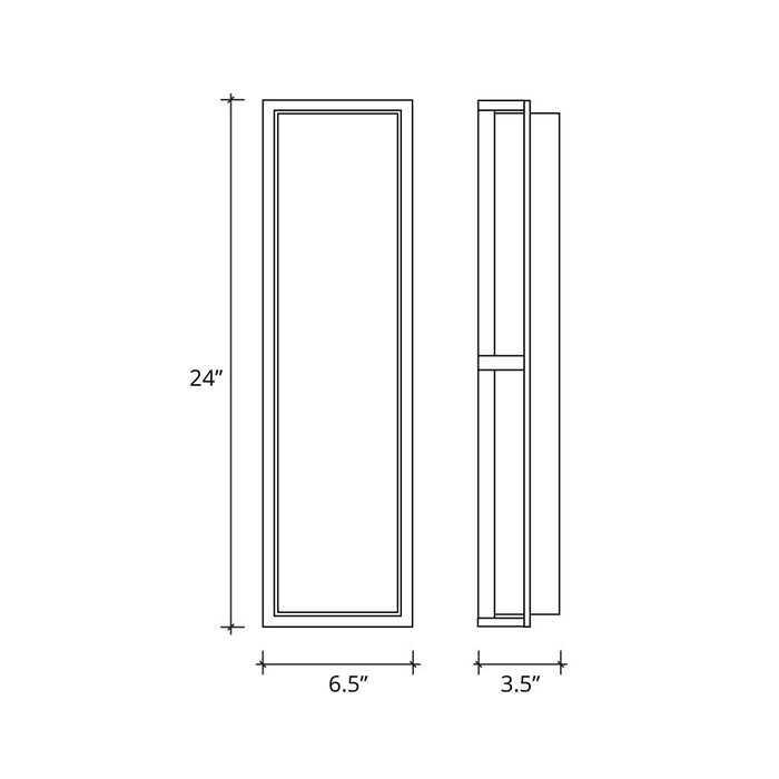 Justice Designs - PNA-7565W-WAVE-NCKL - LED Outdoor Wall Sconce - Porcelina - Brushed Nickel